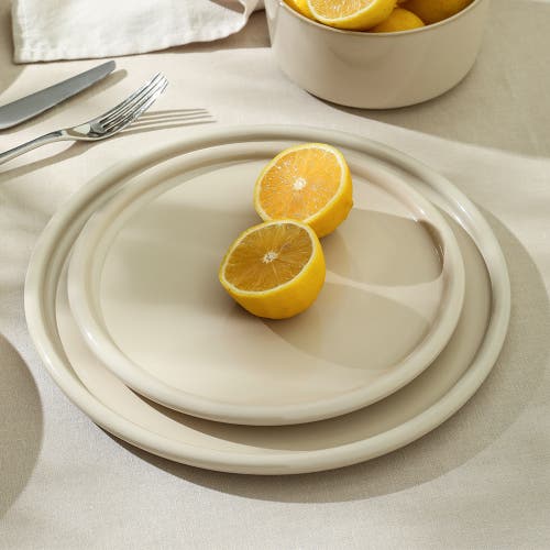 Stone Lain Eden Stoneware 4-piece Dinner Plate Set In Neutral