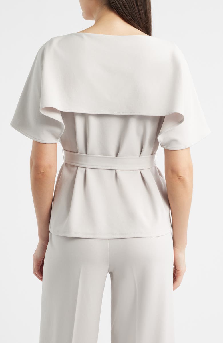 Anne Klein Layered Bateau Neck Knit Top, Alternate, color, Soft Pebble