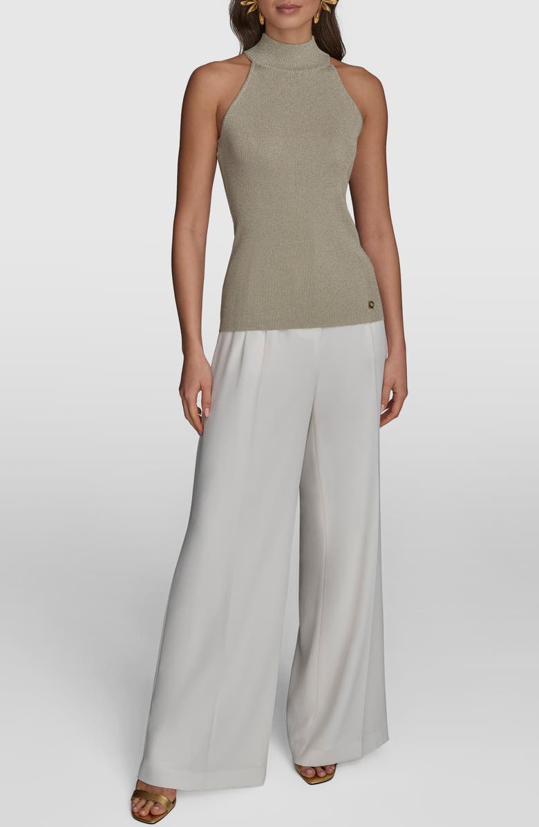 Donna Karan New York Sleeveless Mock Neck Sweater, Alternate, color, 