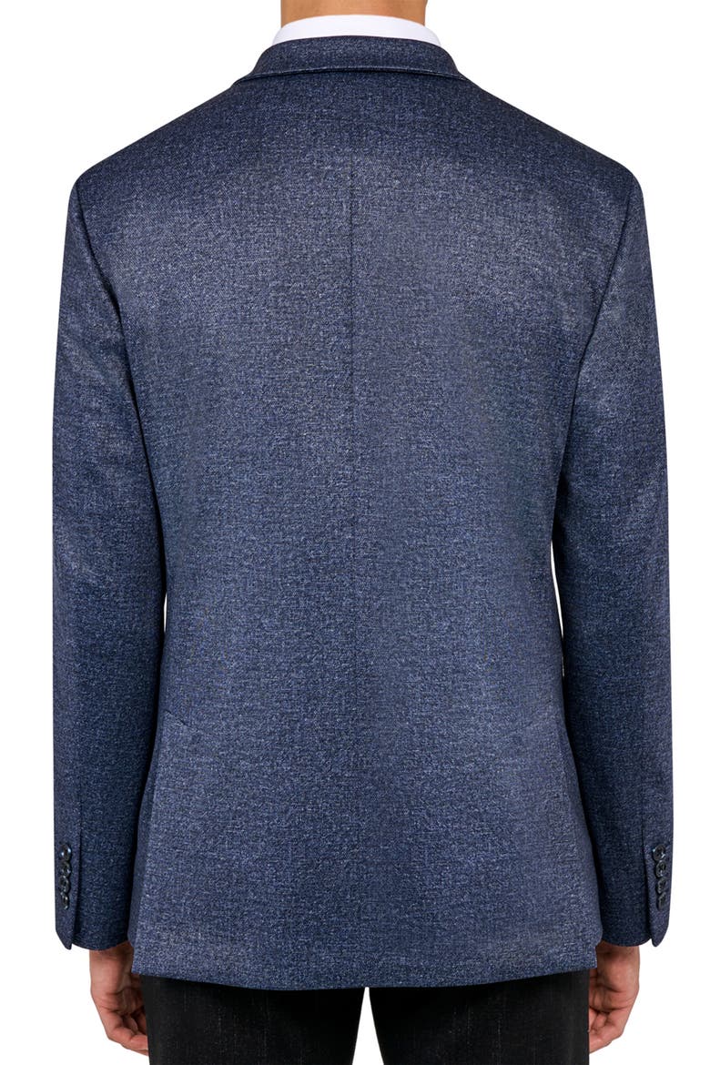 Slim Fit Textured Stretch Knit Sportcoat, Alternate, color, NAVY