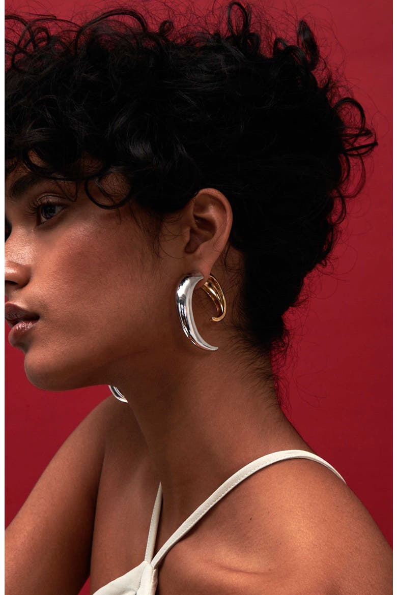 Kiki Mixed Metal Convertible Earrings, Alternate, color, GOLD/SILVER