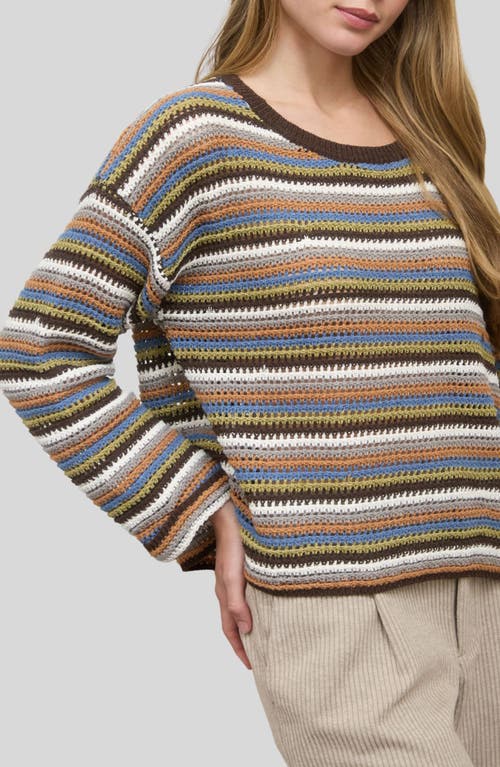 Blu Pepper Mulitcolor Stripe Sweater In Multi