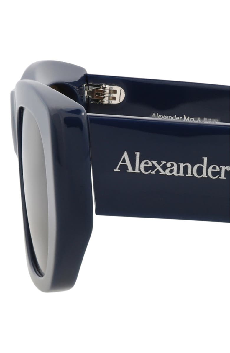 McQueen 54mm Square Sunglasses, Alternate, color, Blue Blue Brown