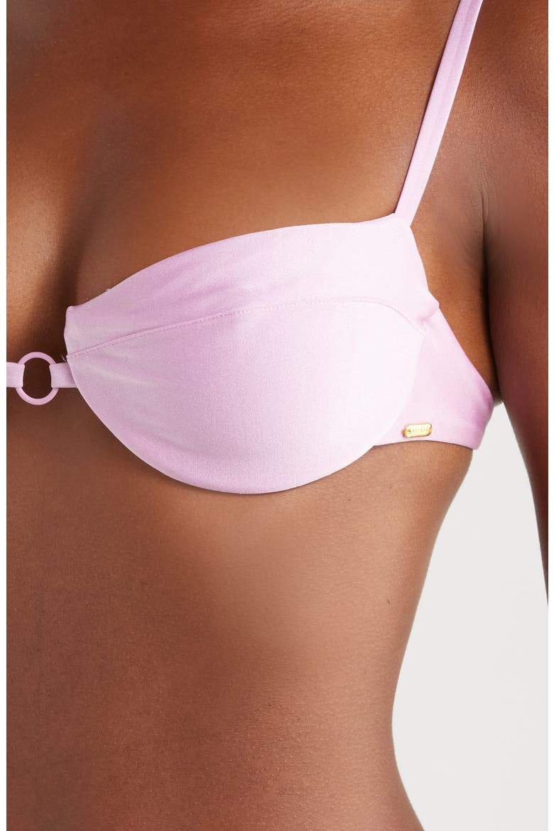 Nezia Underwire Bikini Top, Alternate, color, ROSE