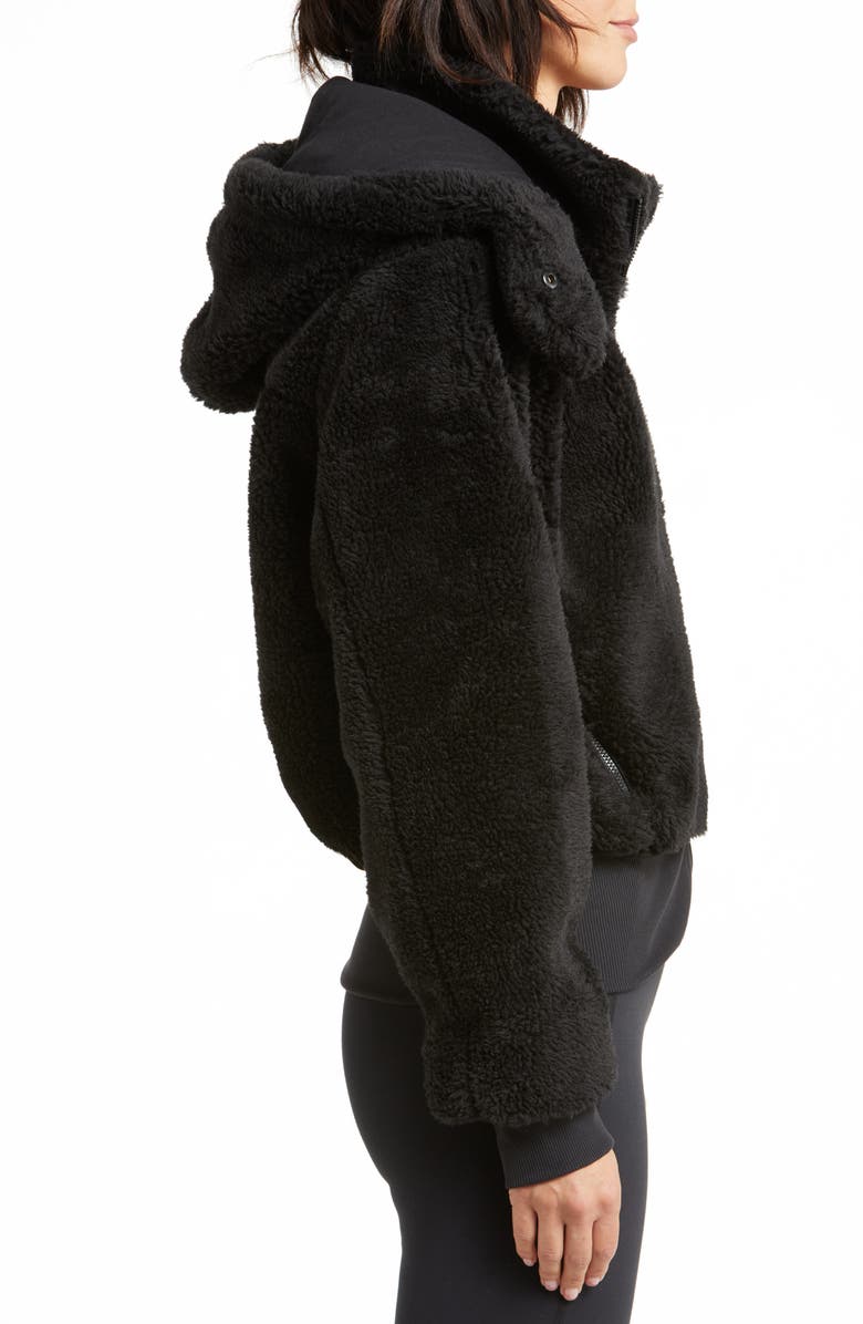 Alo Foxy Removable Hood Fleece Jacket, Alternate, color, 