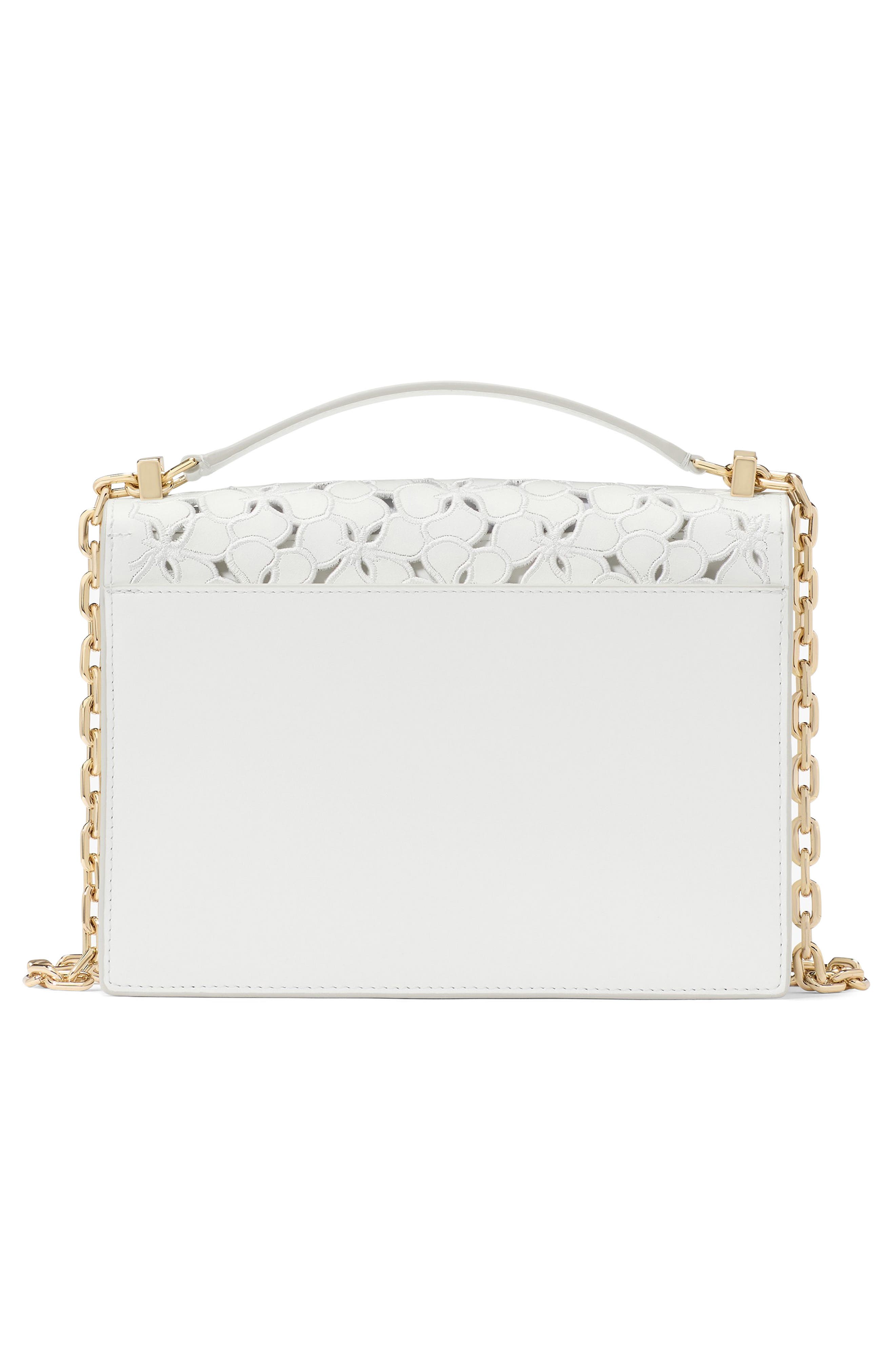 Kate Spade New York deco eyelet leather convertible crossbody bag, Alternate, color, 