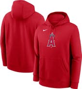 Nike Men's Nike Red Los Angeles Angels Logo Club Fleece Pullover Hoodie