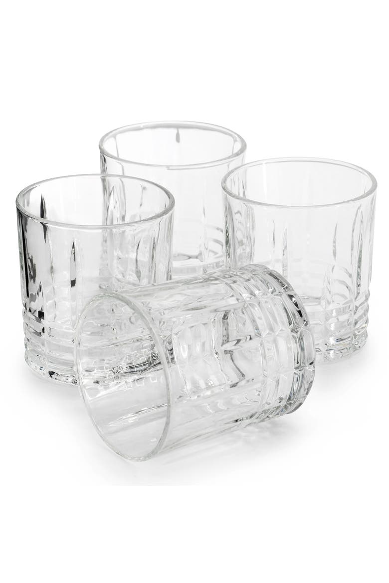 Calista 4 Piece 11.5 Ounce Double Old Fashioned Glassware Set, Alternate, color, Clear