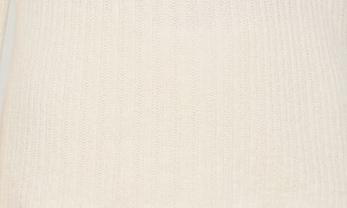 Lafayette 148 New York Mixed Stitch Cashmere Blend Crewneck Sweater In Neutral