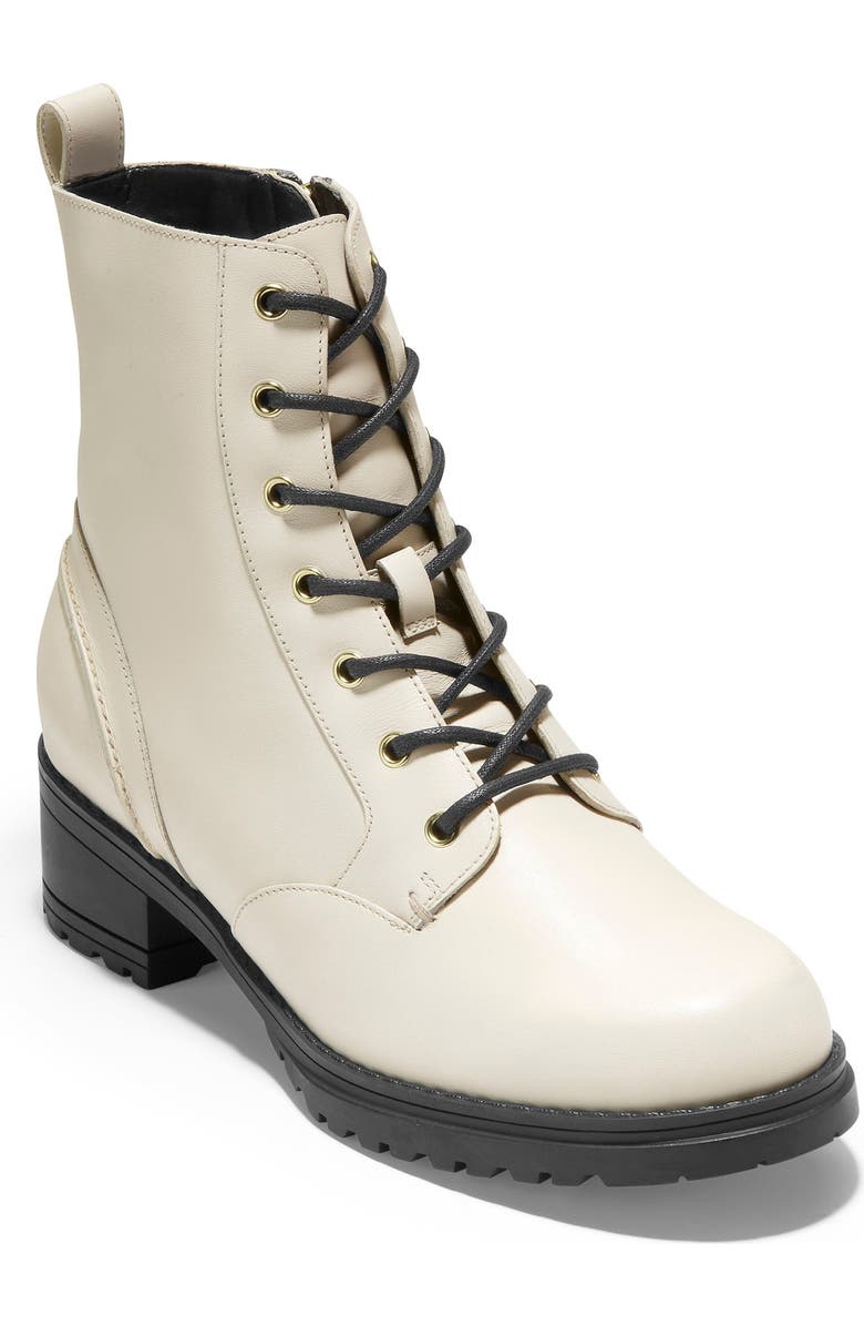 Cole Haan Camea Waterproof Leather Combat Boot, Main, color,