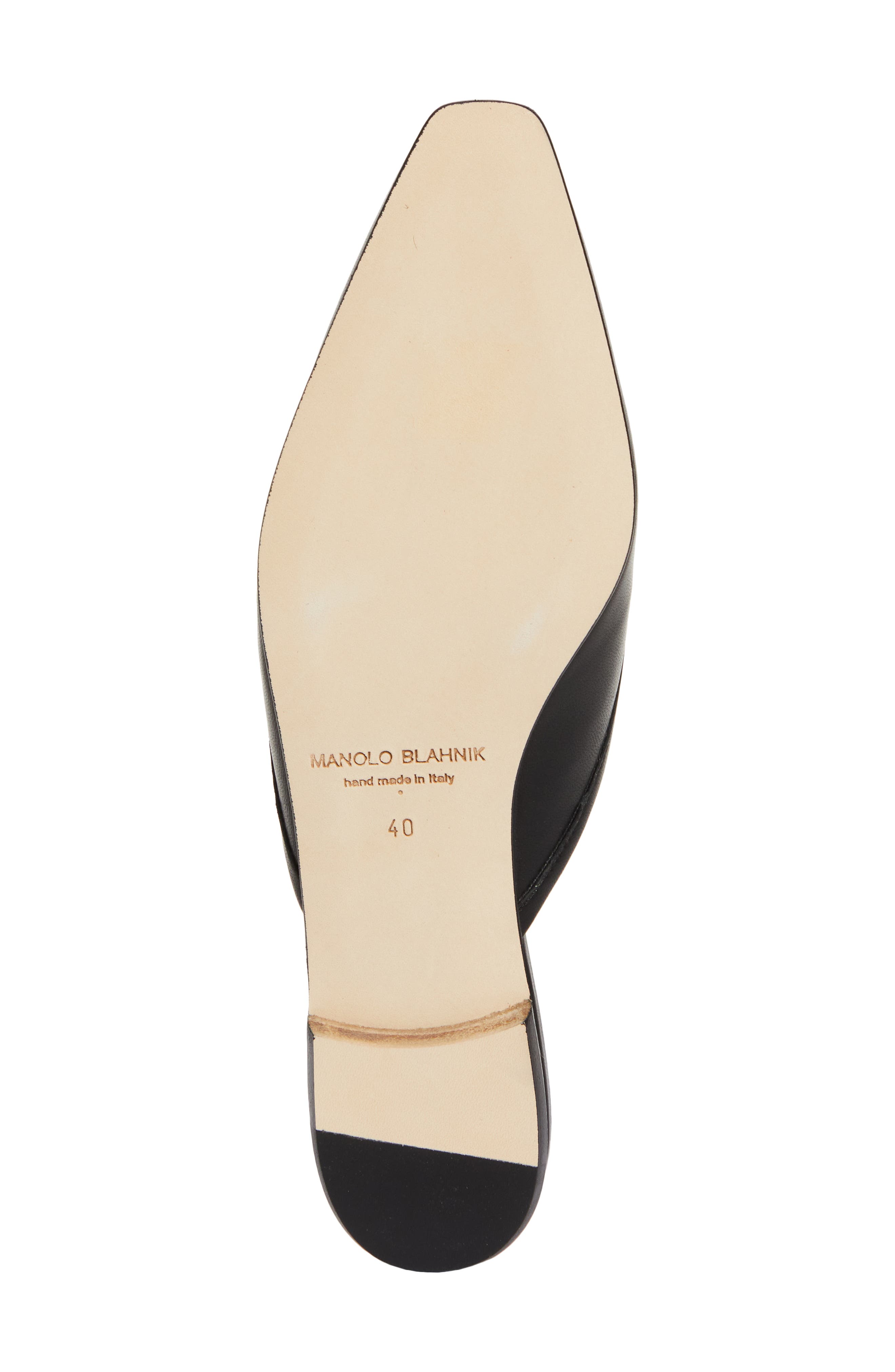Manolo Blahnik Ballerimu Square Toe Mule, Alternate, color, Black