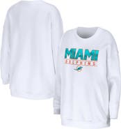 WEAR by Erin Andrews Women's WEAR by Erin Andrews White Miami Dolphins Domestic Pullover Sweatshirt