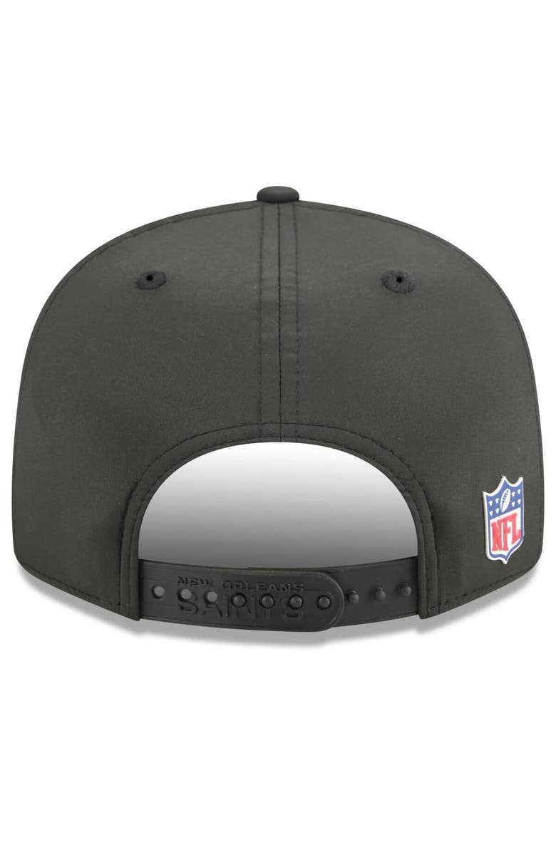 New Era Men's New Era Black New Orleans Saints 2025 Sideline Split Panel 9FIFTY Snapback Hat, Alternate, color, Black