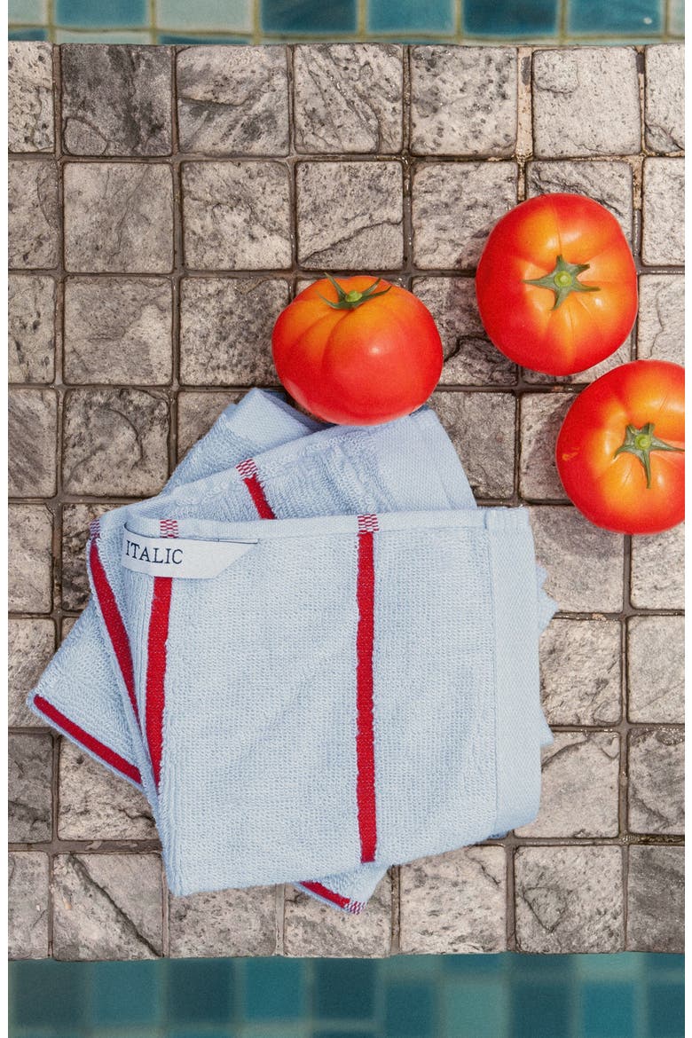 Deia 2-Piece Washcloth Set, Alternate, color, Sky & Tomato