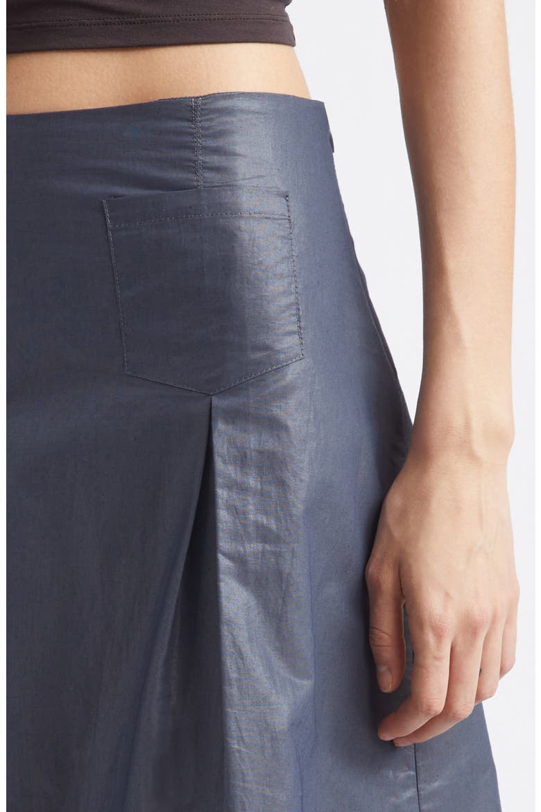 Dimi Organic Cotton Blend A-Line Skirt, Alternate, color, NAVY