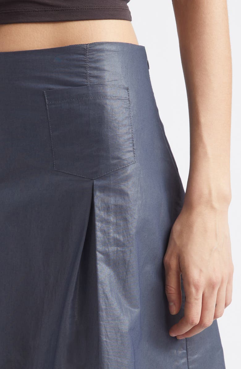 Paloma Wool Dimi Organic Cotton Blend A-Line Skirt, Alternate, color, Navy