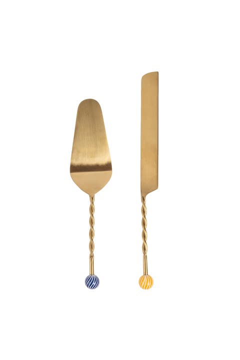 Rampur Steel Cake Serving Set Cheerland Set of 2
