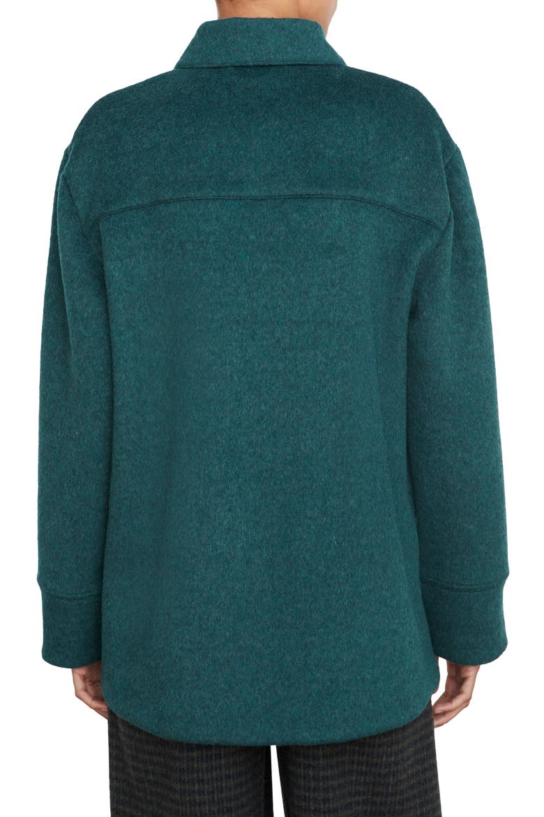 Oversize Cotton Blend Shirt Jacket, Alternate, color, SEA QUARTZ