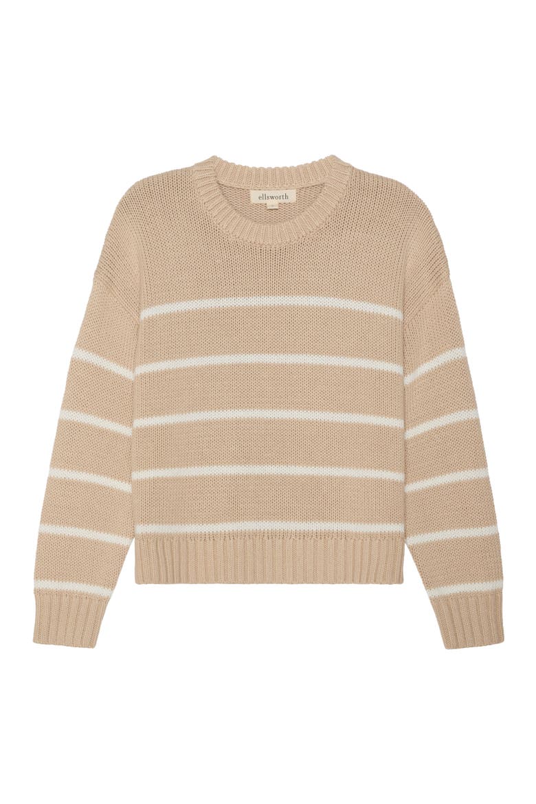 Elena Crewneck Sweater, Main, color, Oatmeal/Ivory