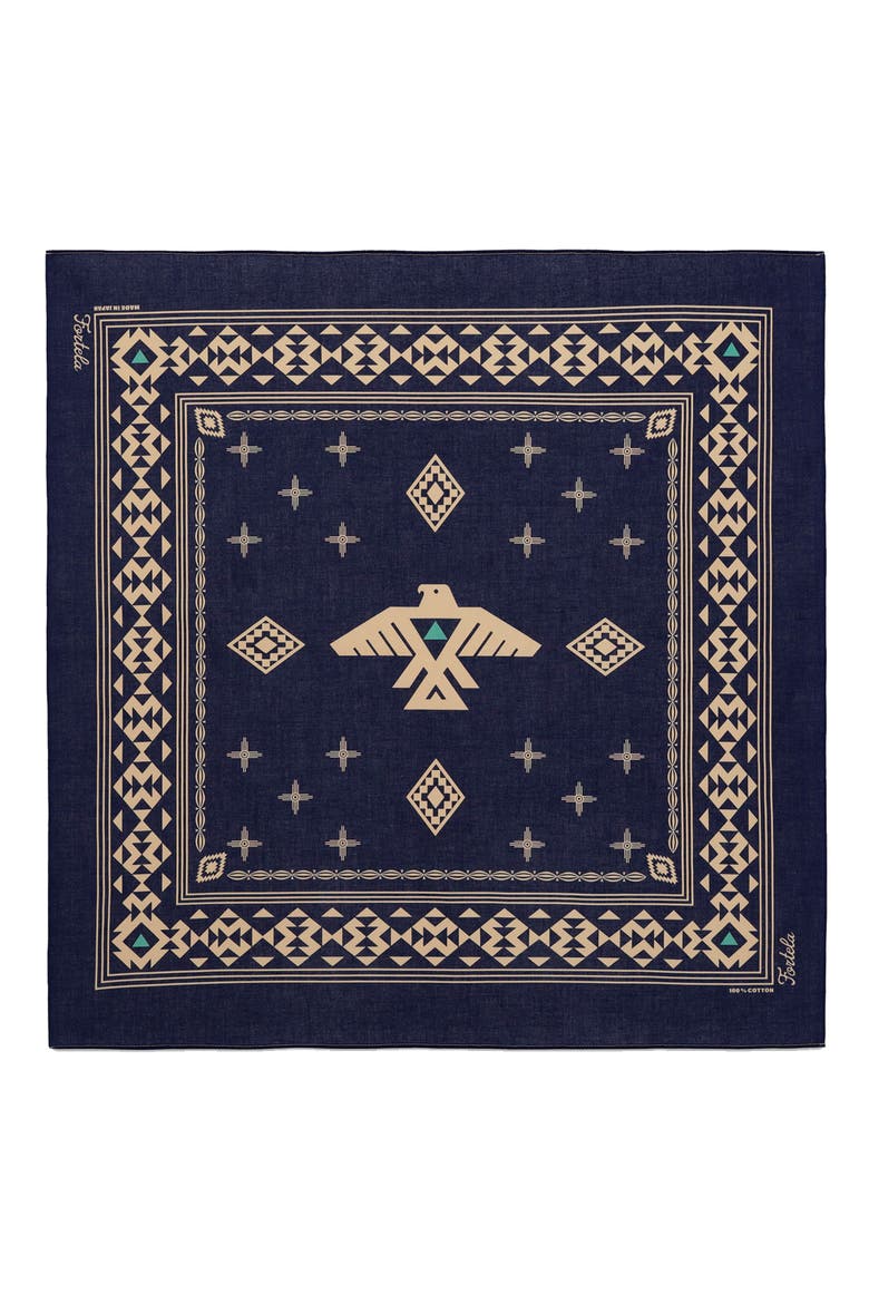 Thunderbird Cotton Bandana, Main, color, Blue