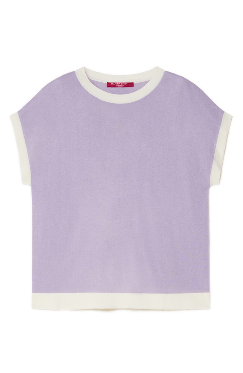 Marina Rinaldi Mrs. Ribellle Silk & Cashmere Sweater, Alternate, color, Lilac