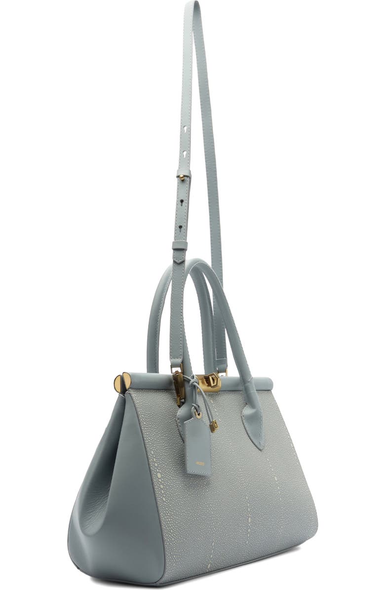 Arezzo Large Morgan Leather Tote, Alternate, color, Glacier Blue