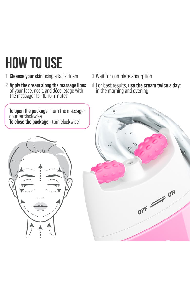 7DAYS Face moisturizer with Hyaluronic acid for Moisturizing & Hydrating with 3D Massage Applicator, Alternate, color, Clear