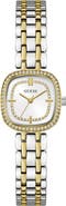 GUESS Crystal Bezel Two-Tone Bracelet Watch, 25mm