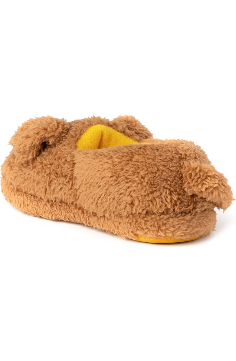 DEARFOAMS Kids' Emery Critter Closed Back Animal Slipper, Alternate, color, Tan