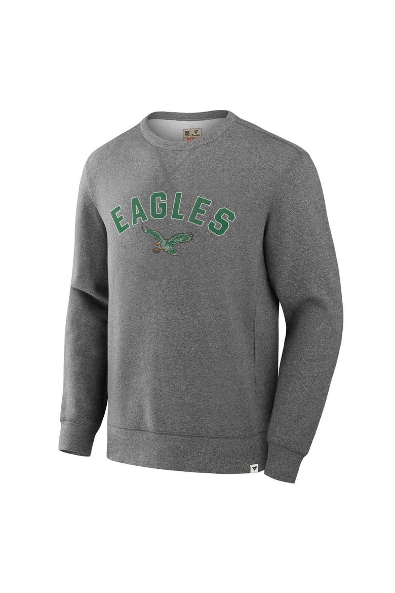 Men's Fanatics  Heather Gray Philadelphia Eagles Loop Terry Pullover Sweatshirt, Alternate, color, Heather Gray