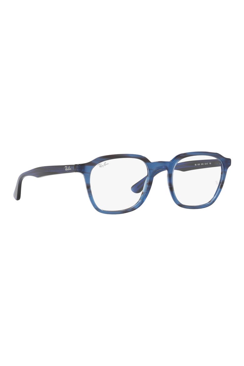 52mm Square Optical Glasses, Alternate, color, BLUE STRIPE