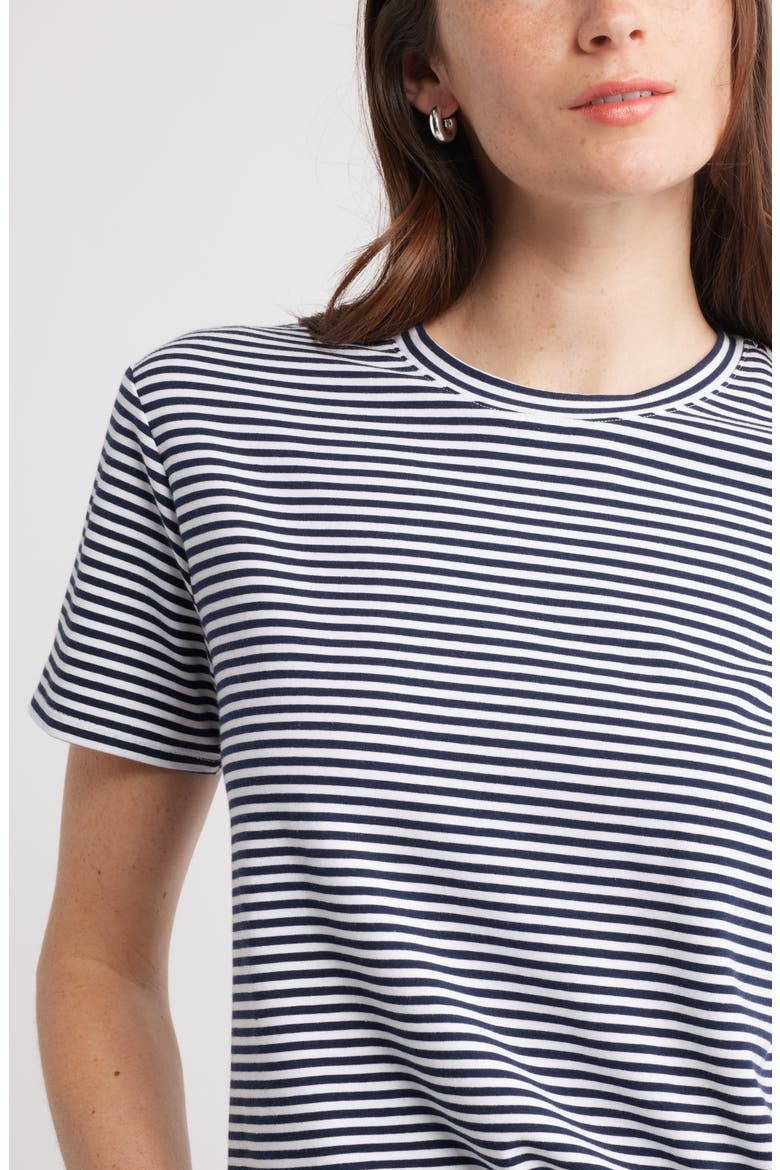 Stripe Crop T-Shirt, Alternate, color, NAVY- WHITE BECK STRIPE