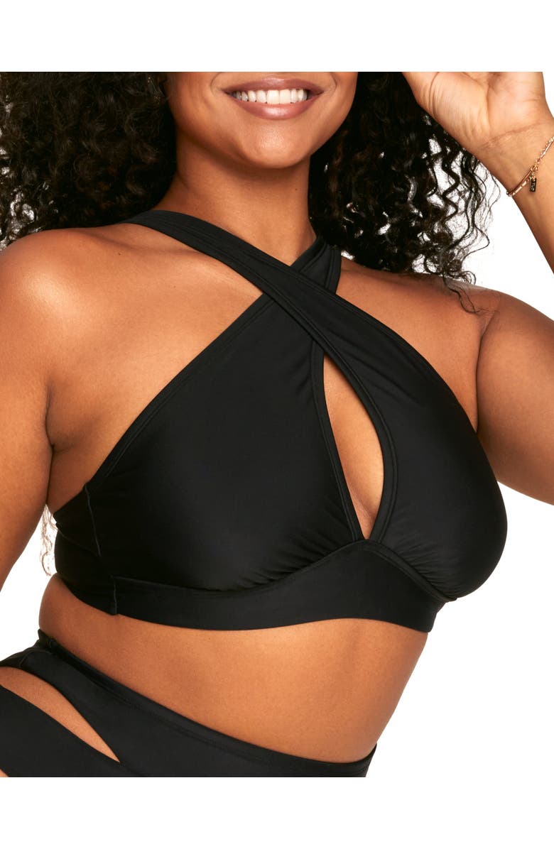 Adore Me Demi Swimwear Bra, Alternate, color, Black
