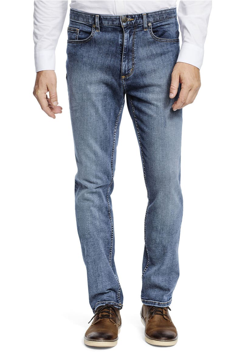 Straight Leg Jeans, Main, color, LIGHT WASH