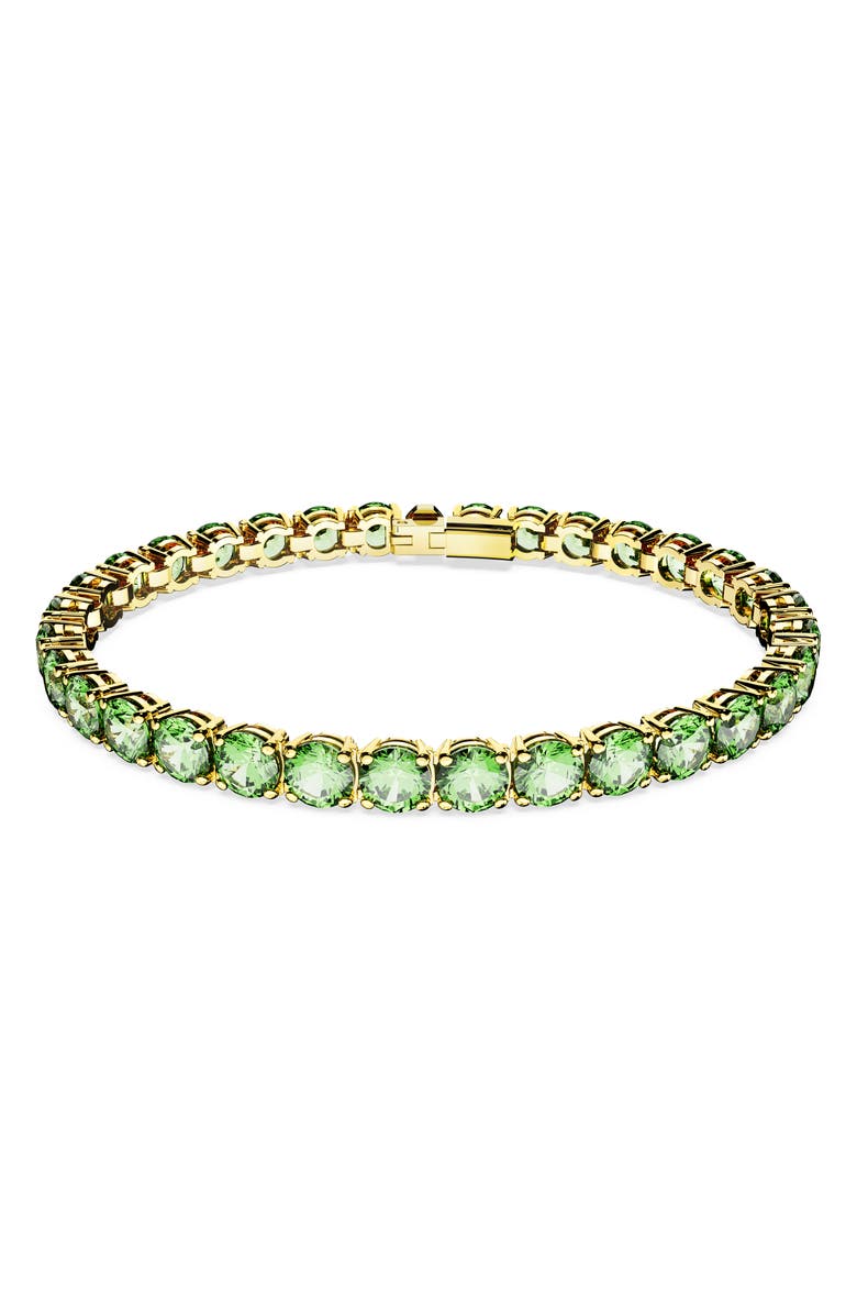 Swarovski Matrix Tennis Bracelet, Alternate, color, Green