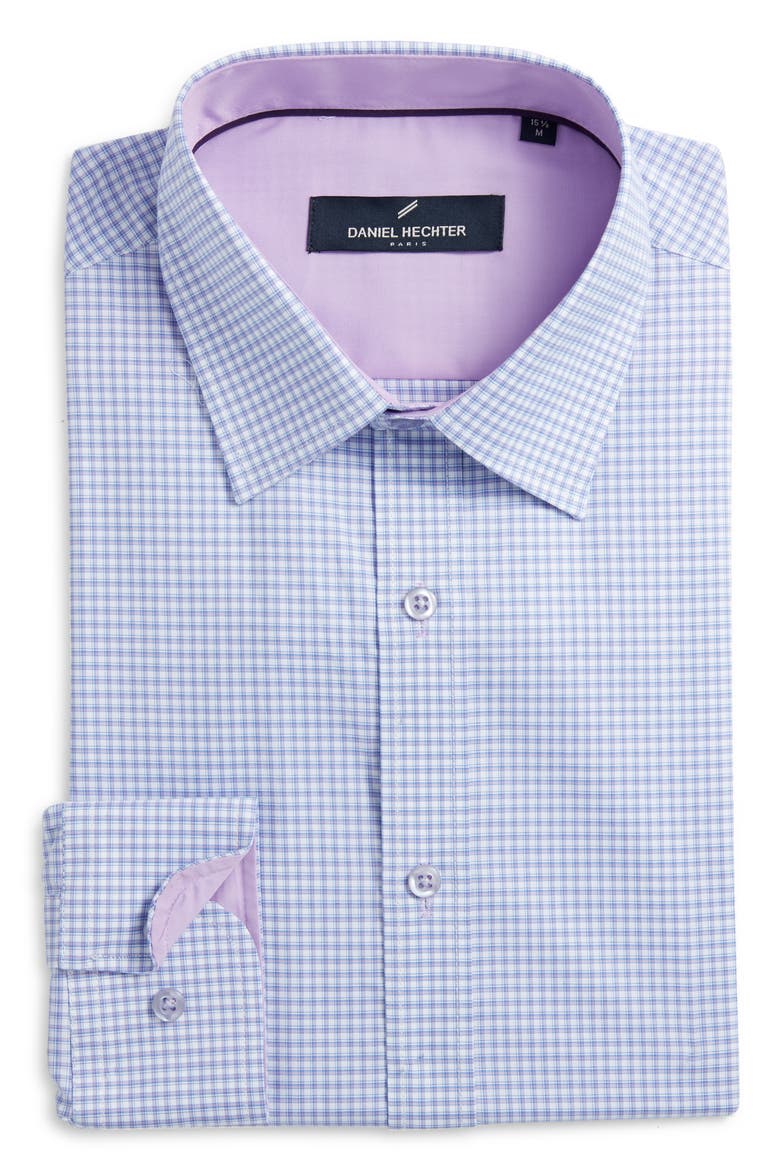 Check Dress Shirt, Alternate, color, LILAC