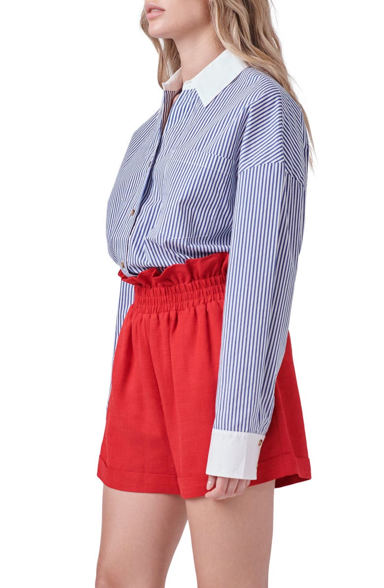 English Factory Stripe Poplin Shirt, Alternate, color, 