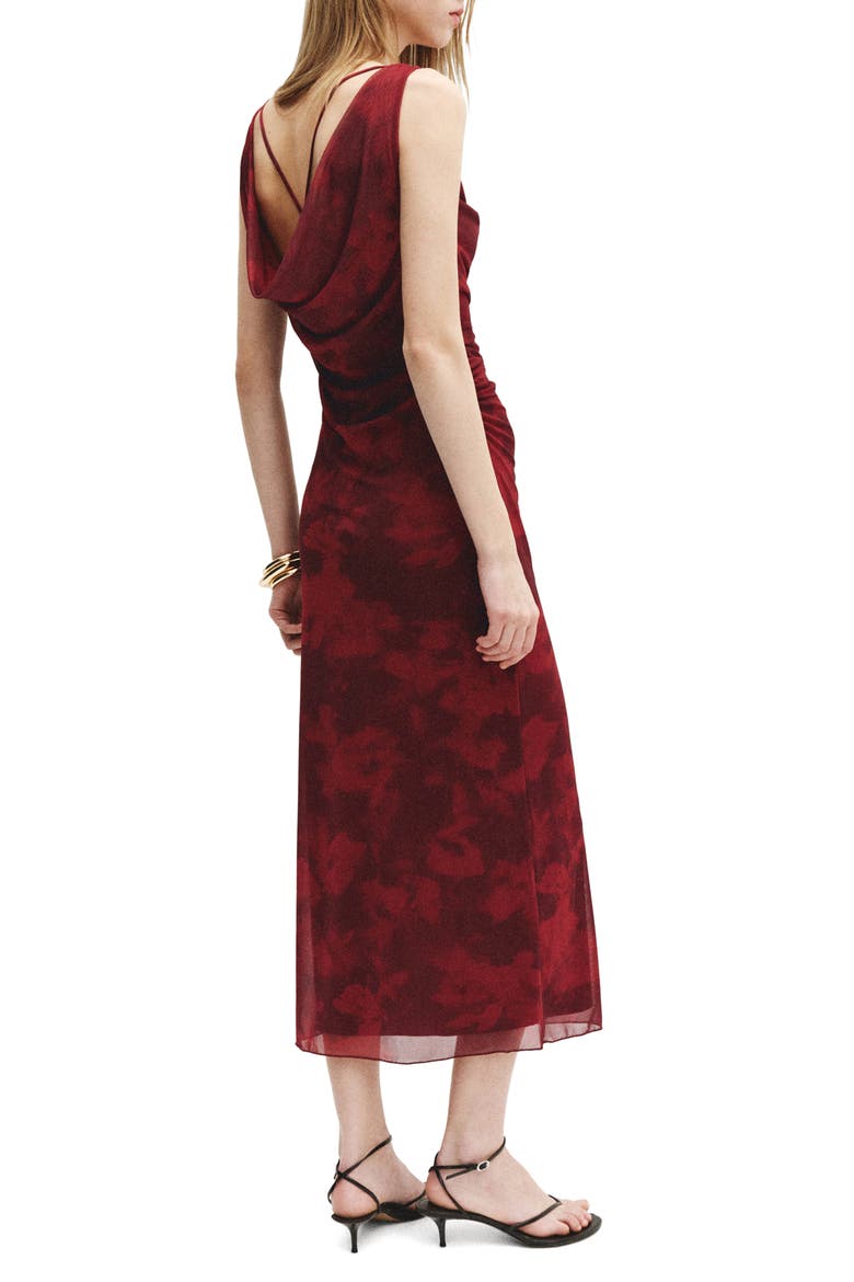 Ruched Sleeveless Dress, Alternate, color, BURGUNDY