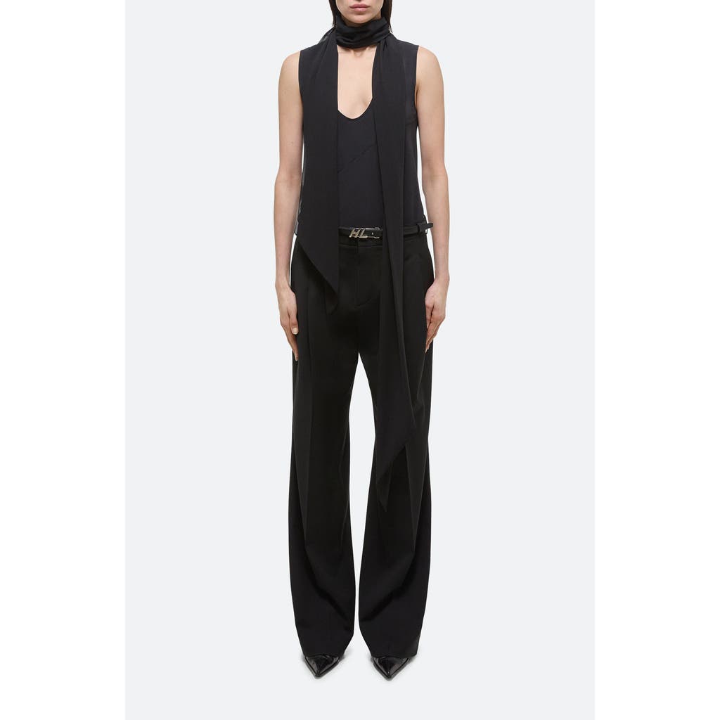 Helmut Lang Sleeveless Silk Top With Scarf