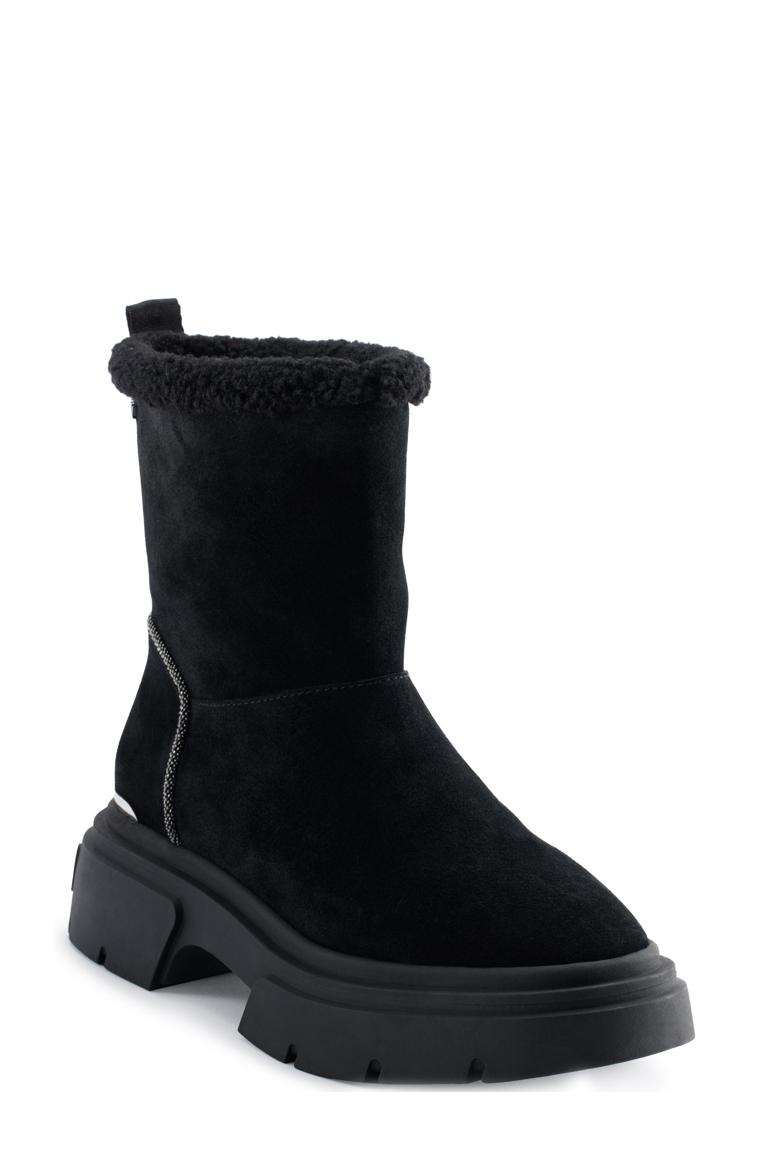 DKNY Frankie Faux Shearling Lug Sole Bootie