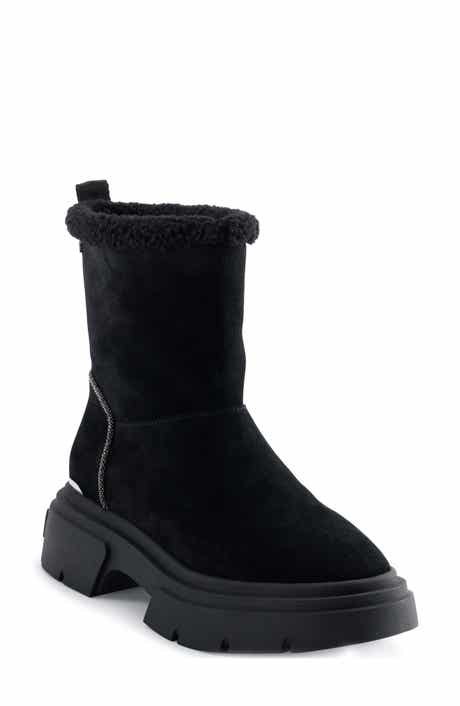 DKNY Frankie Faux Shearling Lug Sole Bootie