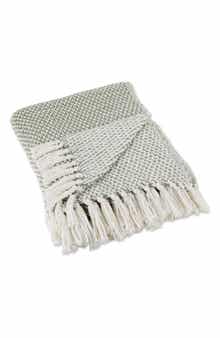 Design Imports Tassel Woven Cotton Throw Blanket