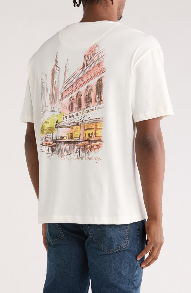 Cactus Man Enigmatic Destiny Graphic T-Shirt, Alternate, color, Off White