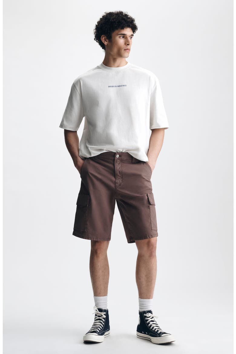 Graham Straight Leg Stretch Cotton Cargo Shorts, Alternate, color, FRENCH ROAST COLORED