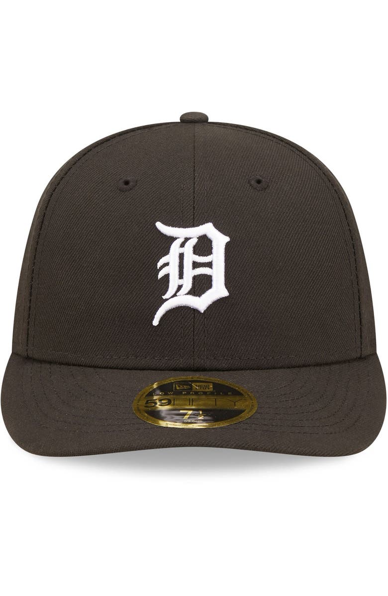 New Era Men's New Era Detroit Tigers Black & White Low Profile 59FIFTY Fitted Hat, Alternate, color, 