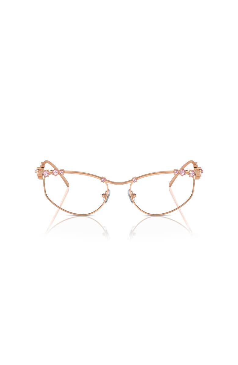 Swarovski 55mm Irregular optical glasses, Alternate, color, Pink