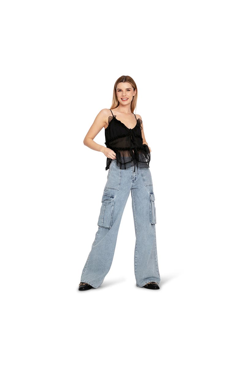 Belle & Bloom Southern Nights Cargo Jean, Alternate, color, Stonewash