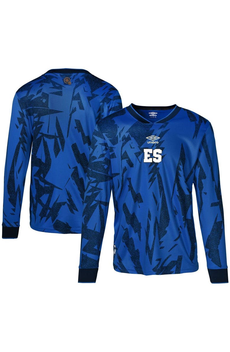 Umbro Men's Umbro Blue El Salvador National Team 2023 Replica Long Sleeve Jersey, Main, color, Blue