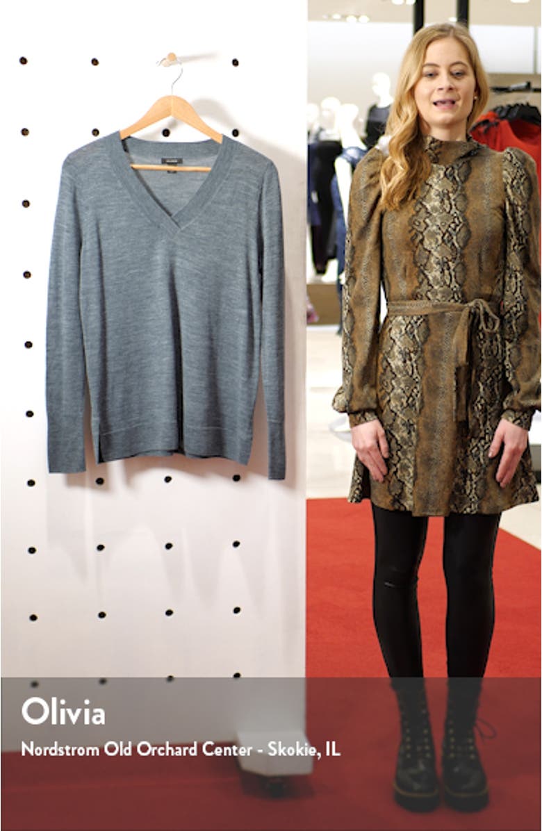 V-Neck Merino Wool Blend Sweater, sales video thumbnail