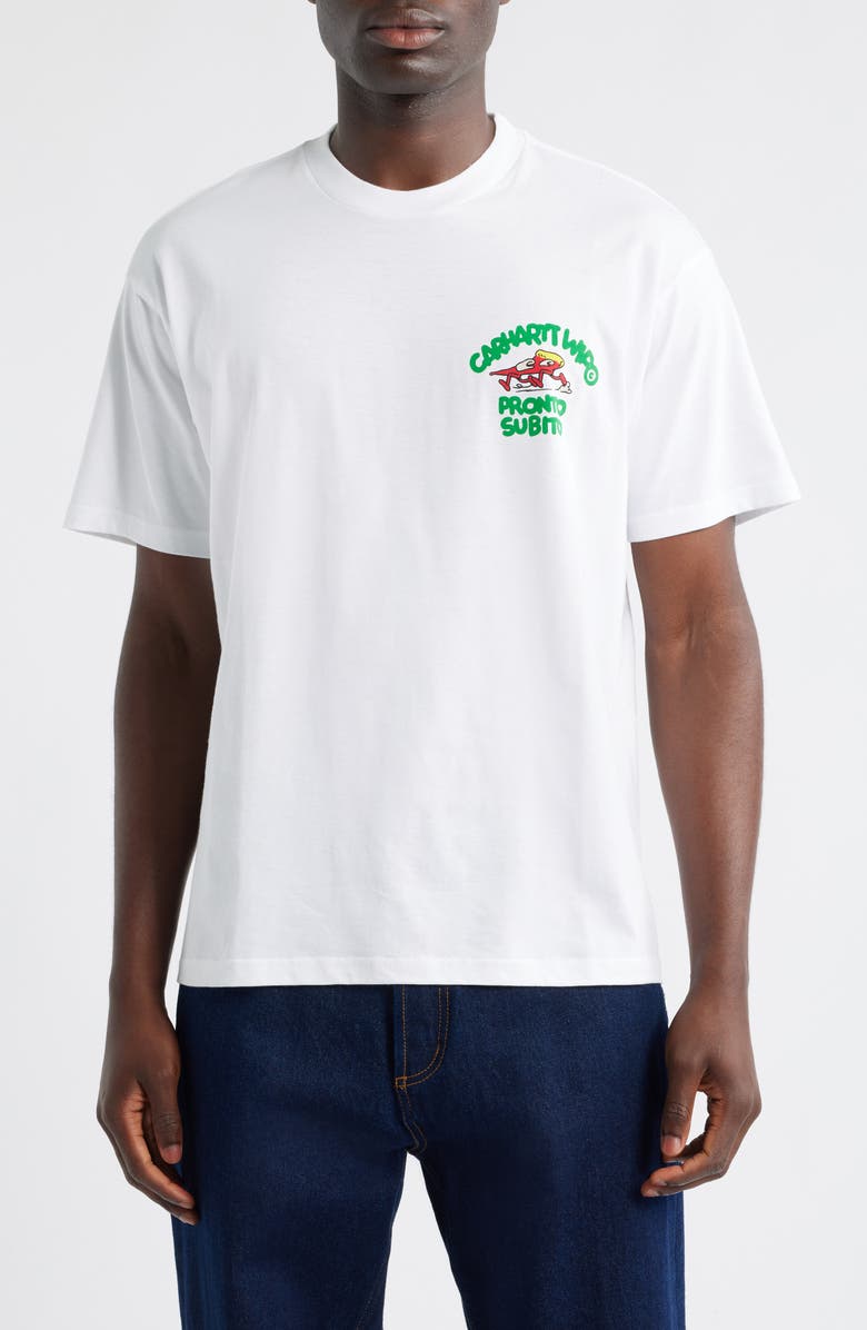Carhartt Work In Progress Pronto Organic Cotton Graphic T-Shirt, Main, color, White